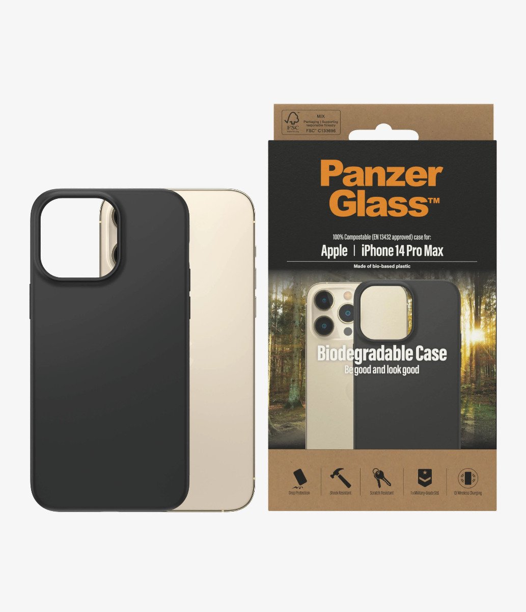 PanzerGlass Apple iPhone 14 Pro Max Biodegradable Case - Black